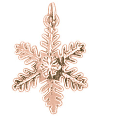 14K or 18K Gold Snow Flake Pendant
