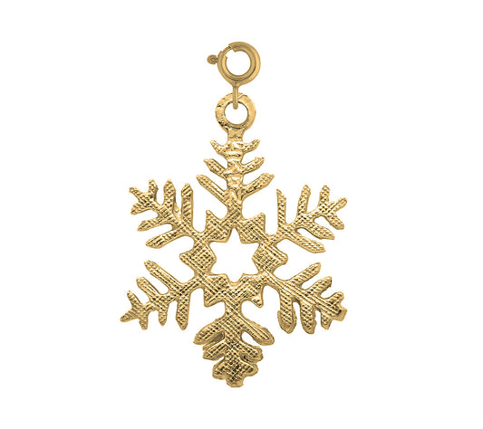 14K or 18K Gold Snow Flake Pendant