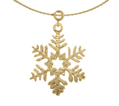 14K or 18K Gold Snow Flake Pendant