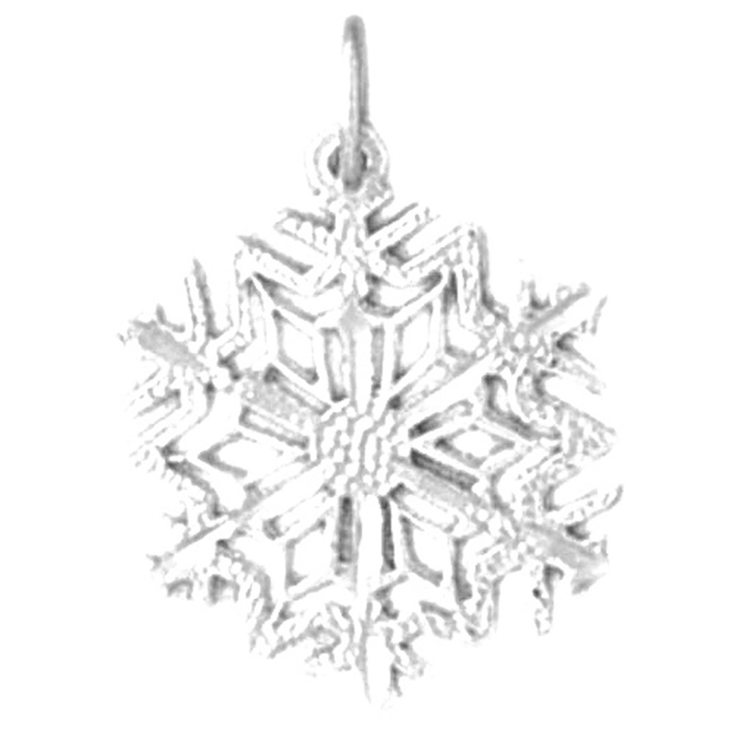 14K or 18K Gold Snow Flake Pendant