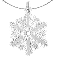 14K or 18K Gold Snow Flake Pendant