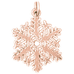 14K or 18K Gold Snow Flake Pendant