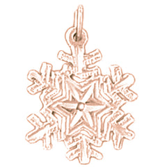 14K or 18K Gold Snow Flake Pendant