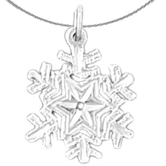 14K or 18K Gold Snow Flake Pendant