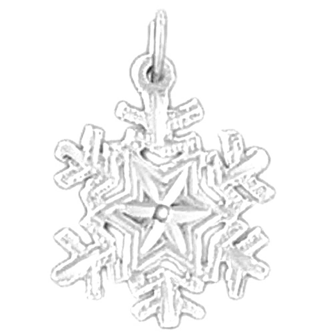 14K or 18K Gold Snow Flake Pendant