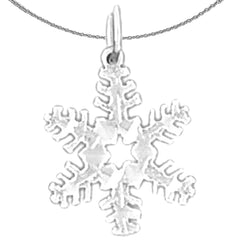 14K or 18K Gold Snow Flake Pendant