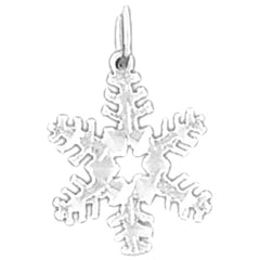 14K or 18K Gold Snow Flake Pendant