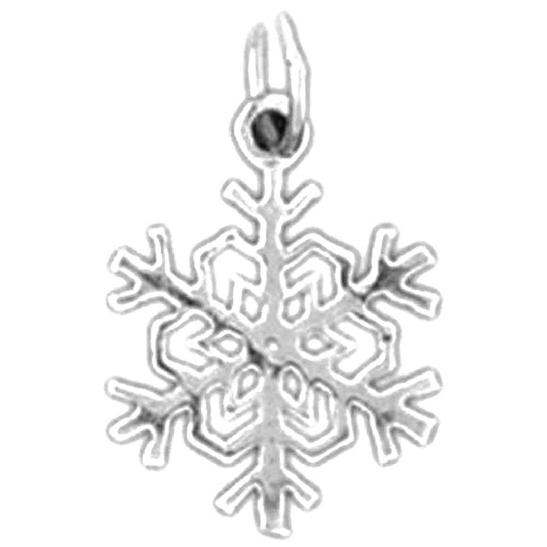 14K or 18K Gold Snow Flake Pendant