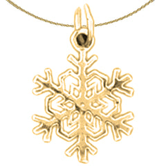 14K or 18K Gold Snow Flake Pendant