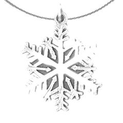 14K or 18K Gold Snow Flake Pendant