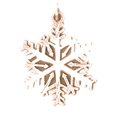 14K or 18K Gold Snow Flake Pendant