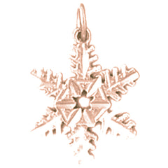 14K or 18K Gold Snow Flake Pendant