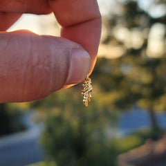 Colgante de copos de nieve de oro de 14 quilates o 18 quilates