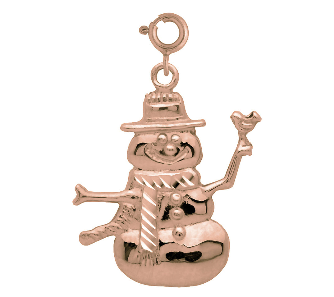 14K or 18K Gold Snow Man Pendant