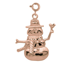 14K or 18K Gold Snow Man Pendant