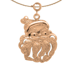 Colgante de Papá Noel en oro de 14 quilates o 18 quilates