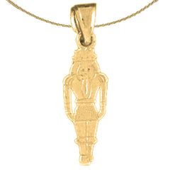 14K or 18K Gold Nut Cracker Pendant