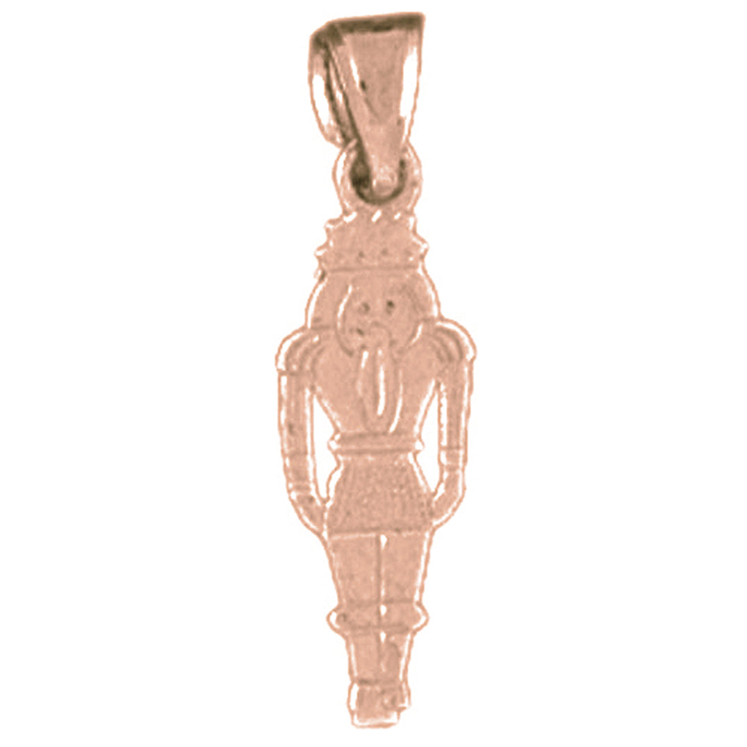 14K or 18K Gold Nut Cracker Pendant