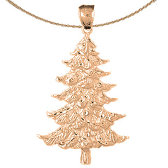 Colgante de árbol de Navidad de oro de 10K, 14K o 18K