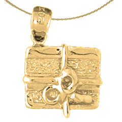 Weihnachtsgeschenk-Anhänger aus 10 Karat, 14 Karat oder 18 Karat Gold