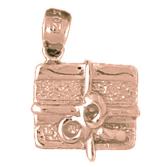 10K, 14K or 18K Gold Christmas Present Pendant