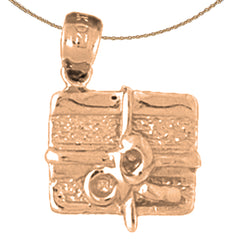 Weihnachtsgeschenk-Anhänger aus 10 Karat, 14 Karat oder 18 Karat Gold