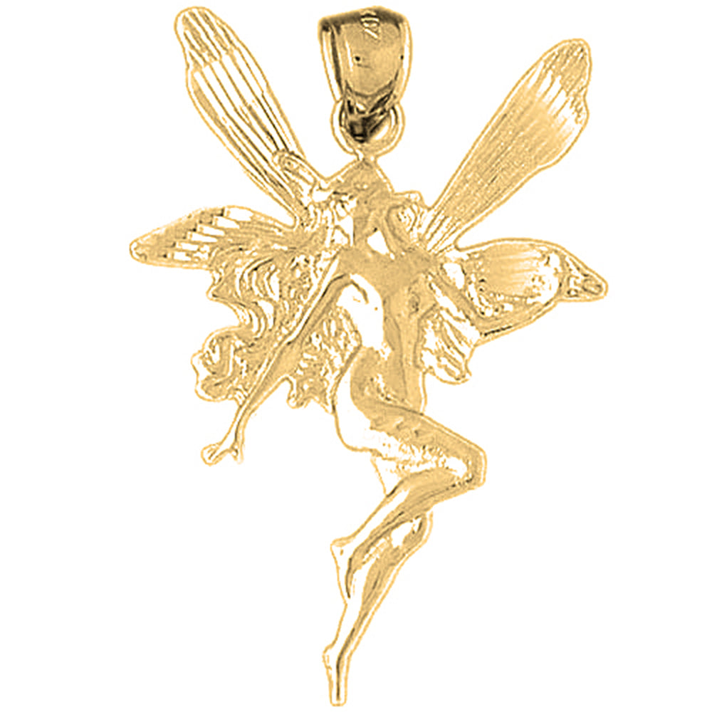 10K, 14K or 18K Gold Fairy Pendant
