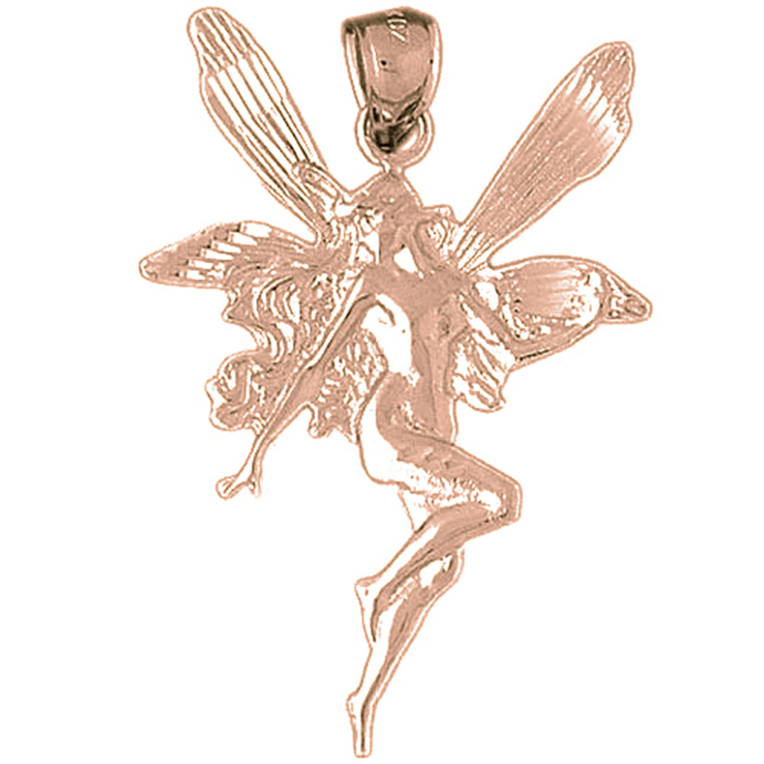 10K, 14K or 18K Gold Fairy Pendant