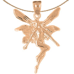 10K, 14K or 18K Gold Fairy Pendant