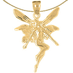 10K, 14K or 18K Gold Fairy Pendant