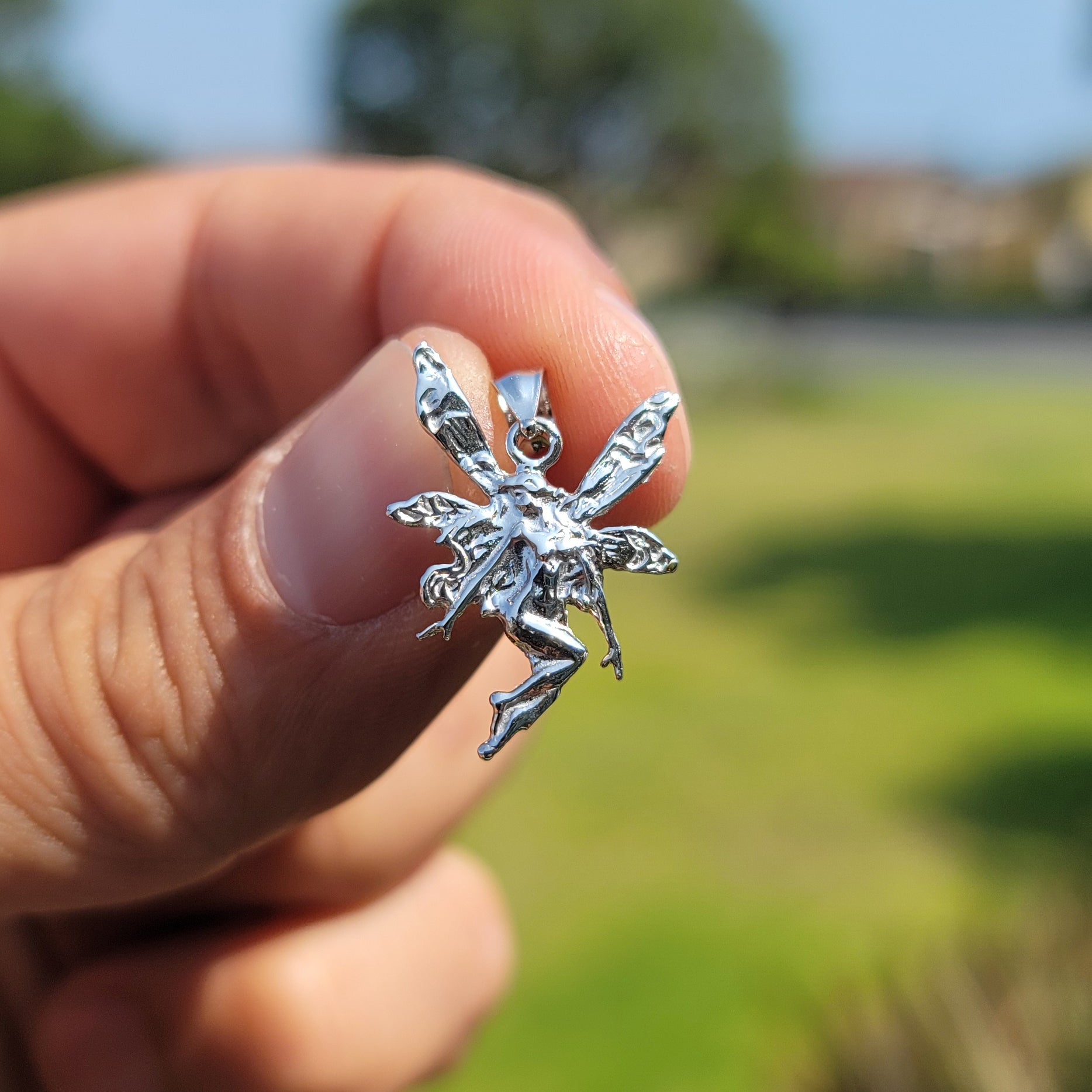 14K or 18K Gold Fairy Pendant