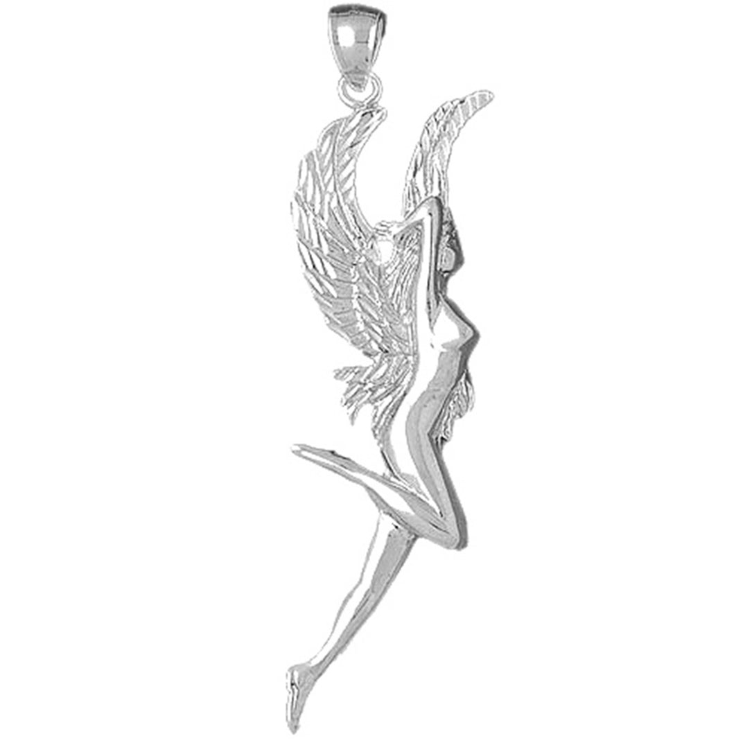 10K, 14K or 18K Gold Fairy Angel Pendant