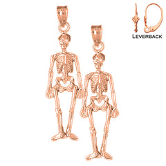 14K or 18K Gold Skeleton Earrings
