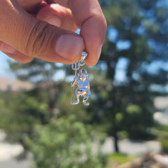 10K, 14K or 18K Gold Devil With Pitch Fork Pendant