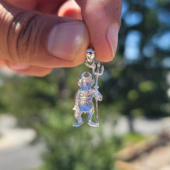 10K, 14K or 18K Gold Devil With Pitch Fork Pendant