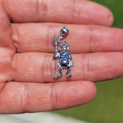 10K, 14K or 18K Gold Devil With Pitch Fork Pendant