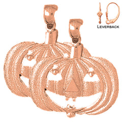 14K or 18K Gold Pumpkin Earrings