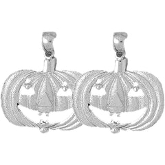 14K or 18K Gold 31mm Pumpkin Earrings