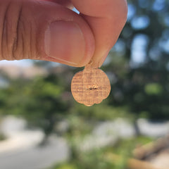 14K oder 18K Gold Kürbis Anhänger