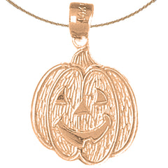 14K oder 18K Gold Kürbis Anhänger