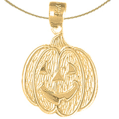 14K oder 18K Gold Kürbis Anhänger