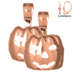 14K or 18K Gold Pumpkin Earrings