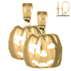 14K or 18K Gold Pumpkin Earrings