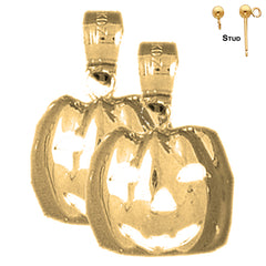 14K or 18K Gold Pumpkin Earrings