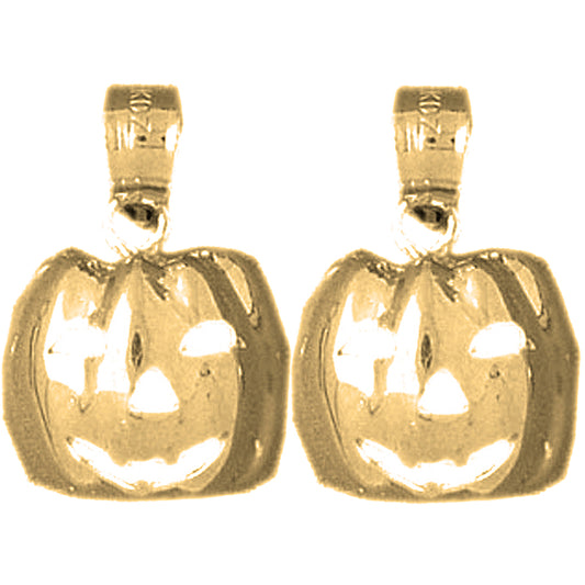 14K or 18K Gold 19mm Pumpkin Earrings