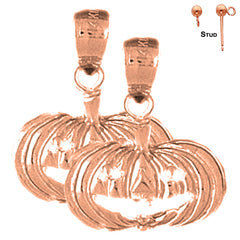 Pendientes de calabaza de 19 mm de oro de 14 quilates o 18 quilates