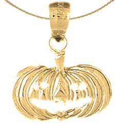 14K oder 18K Gold Kürbis Anhänger