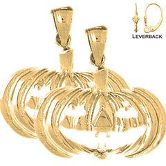 14K or 18K Gold Pumpkin Earrings
