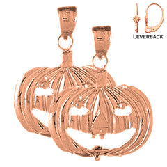 14K or 18K Gold Pumpkin Earrings