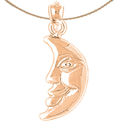 Mondanhänger aus 14 Karat oder 18 Karat Gold
